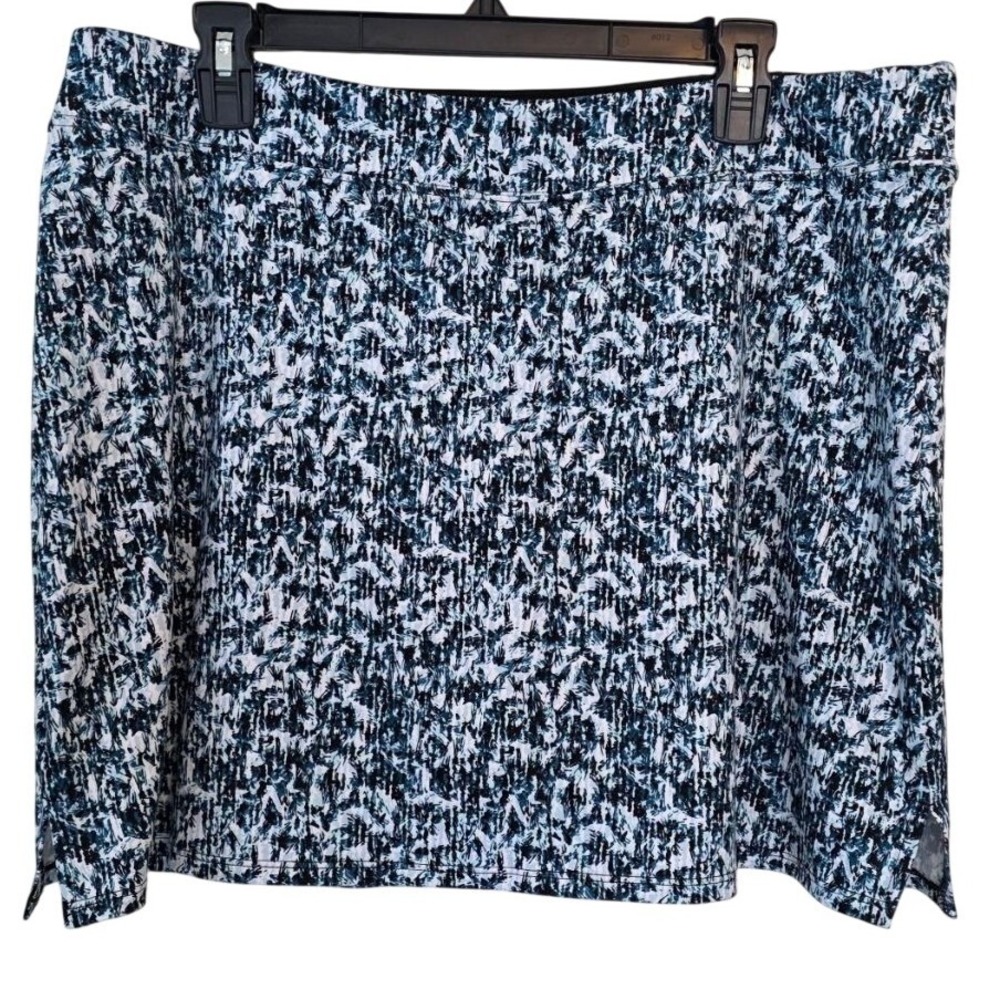 Tranquility by Colorado Clothing Blue Abstract Print Athletic Skort XL RN117732